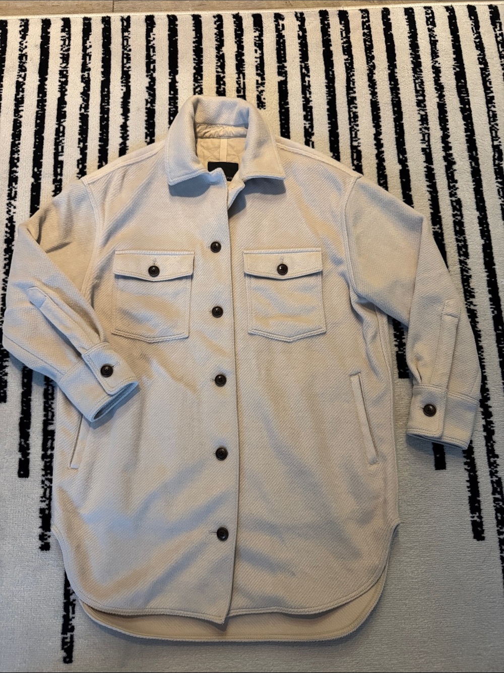 Banana Republic Light Beige Button-Front Shacket